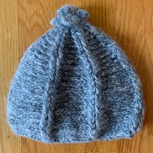 Silvery Blue Wool Beret